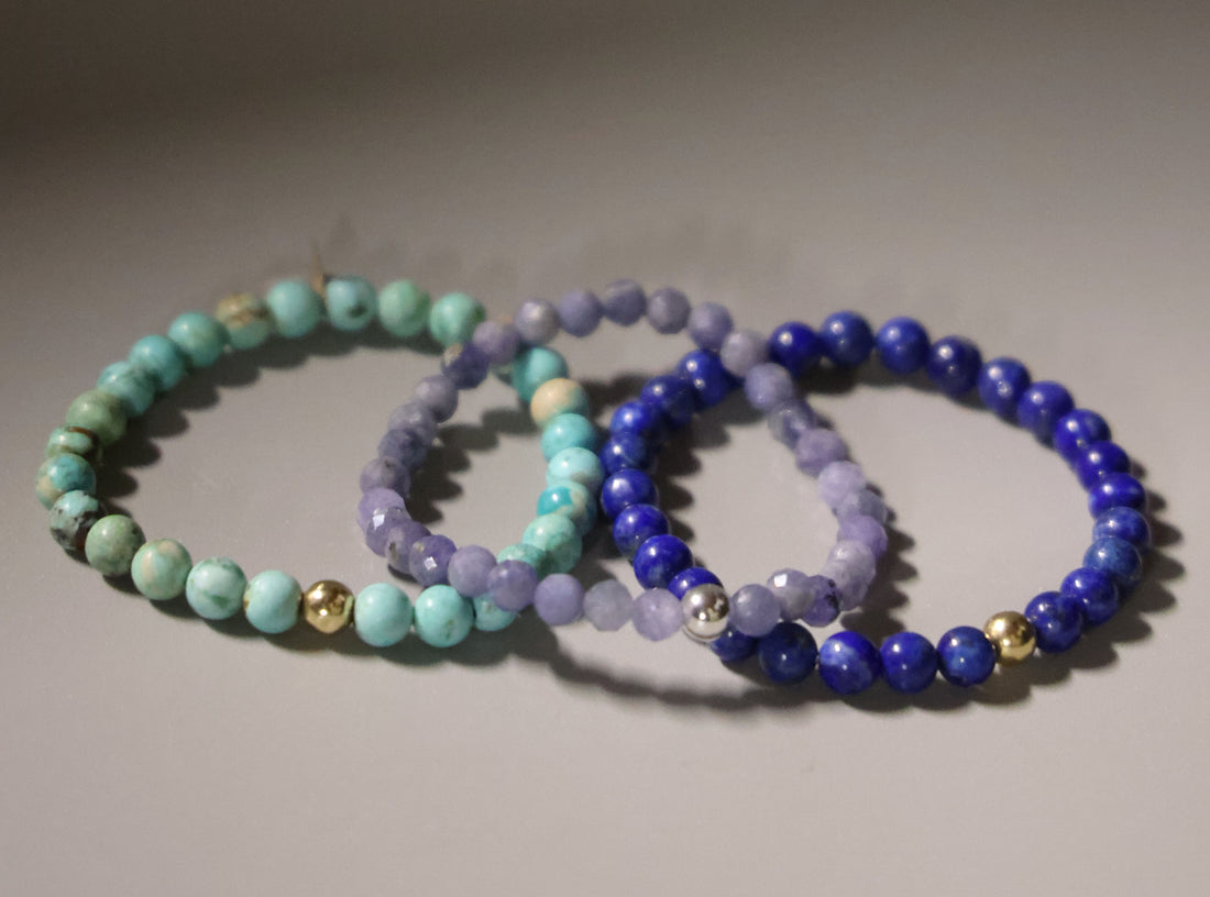 December's Blue Trio: Lapis, Turquoise, and Tanzanite
