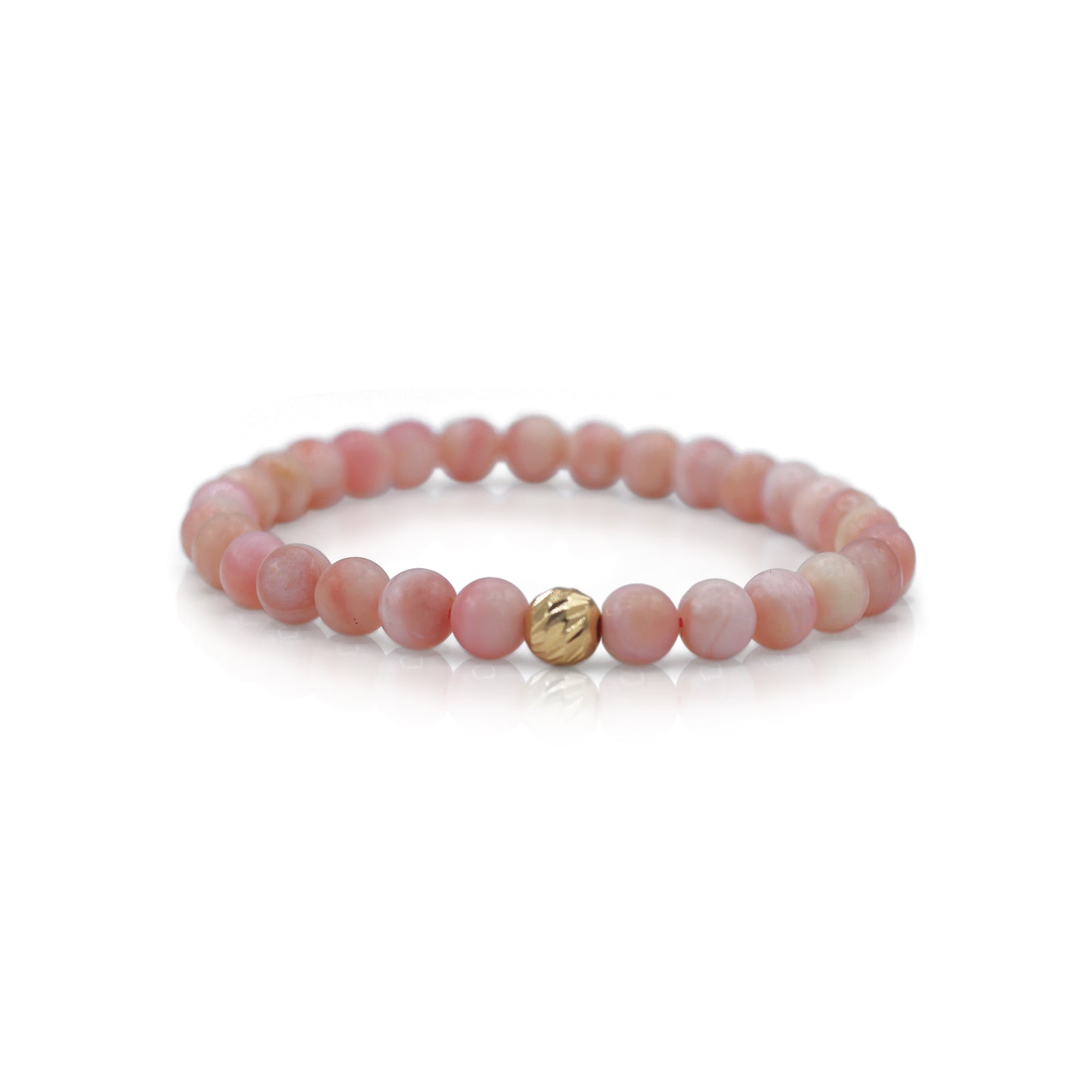 Pink Opal and 18K Yellow Gold