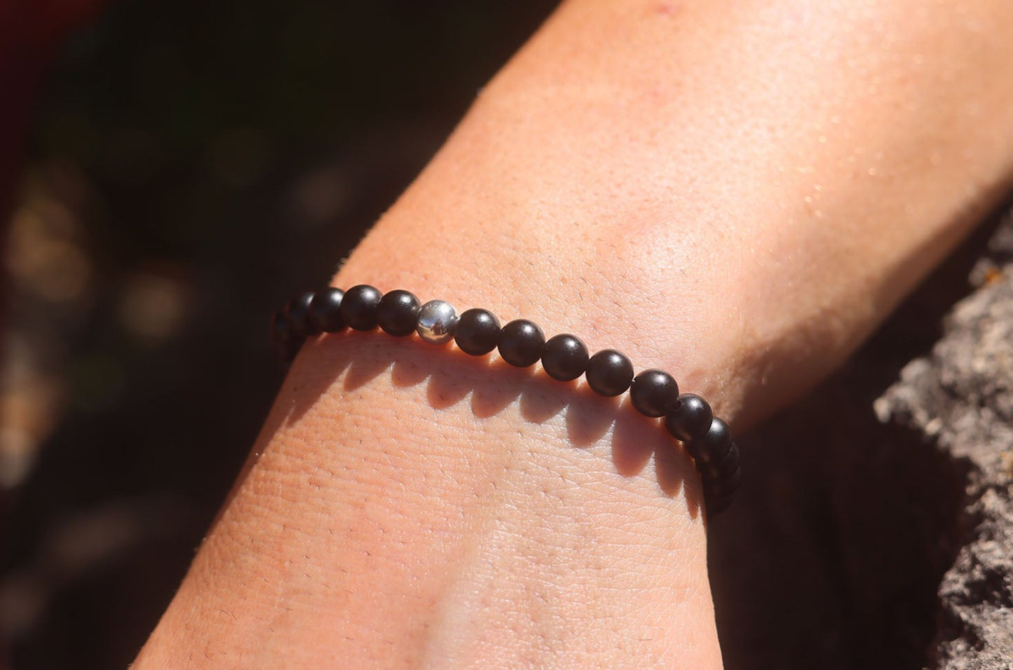 Black Onyx (Matte) and 18K White Gold