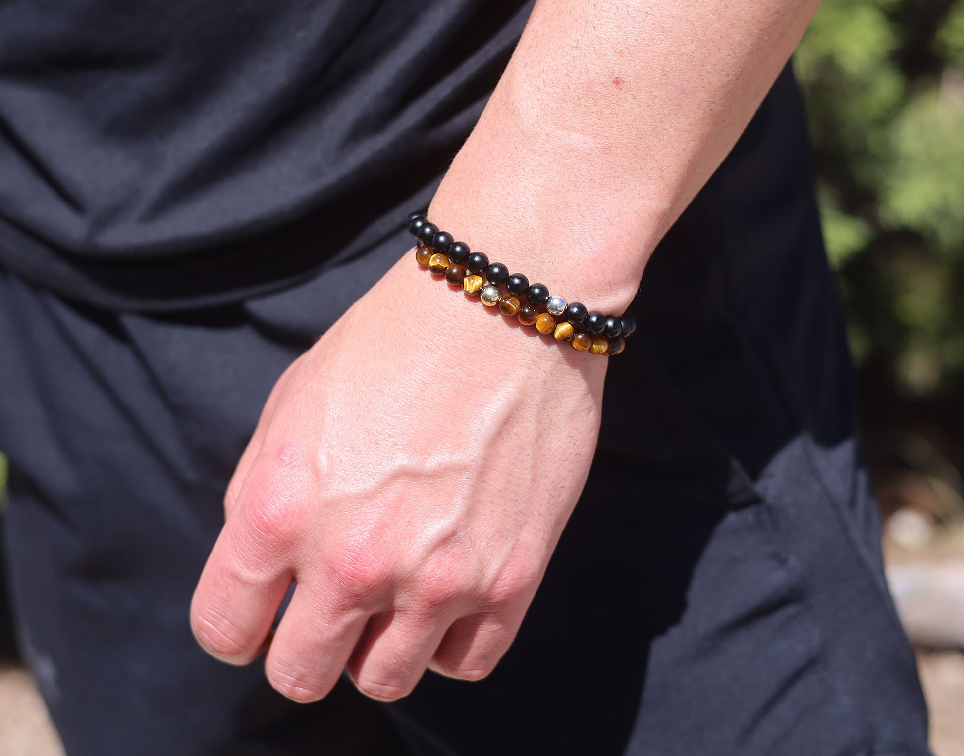 Men's Bracelet, Bead Bracelets Men, Tigers Eye and Gold Vermeil Beads  Bracelets for Men, Bracelet for Man, Tiger's Eye Bracelet 