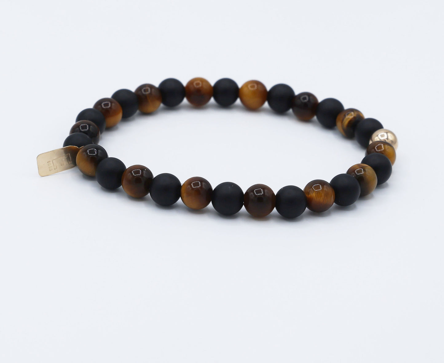 Black Onyx and Tiger's Eye with 18K Yellow Gold