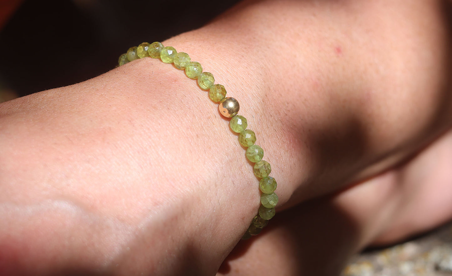 peridot; peridot beaded bracelet; handmade beaded bracelets