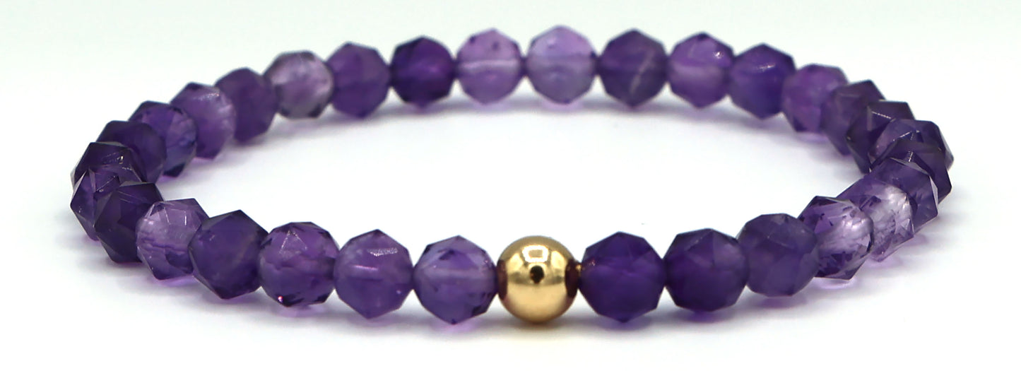 Amethyst and 18K Yellow Gold