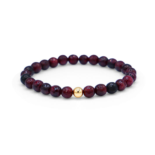 Garnet and 18K Yellow Gold