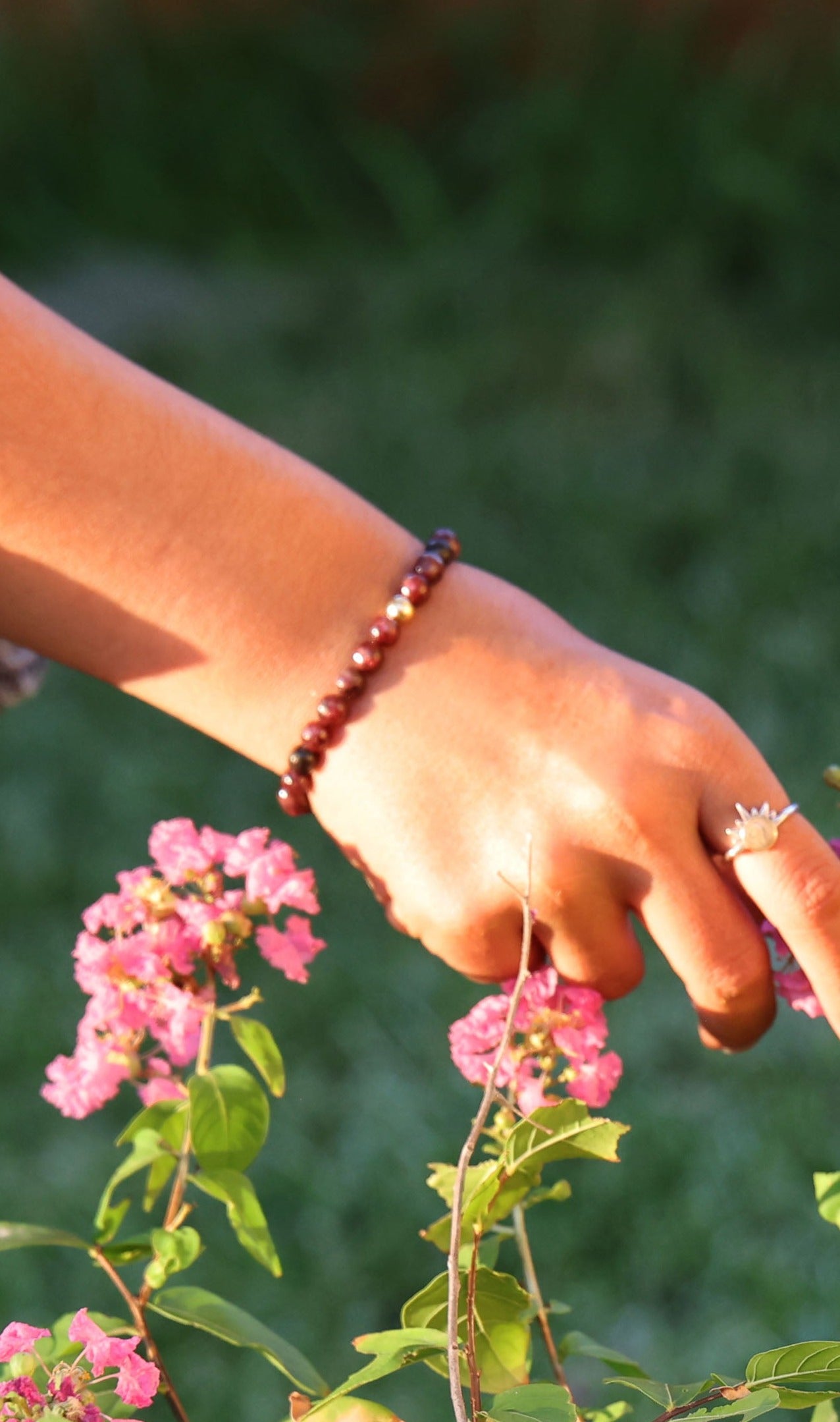 Garnet and 18K Yellow Gold