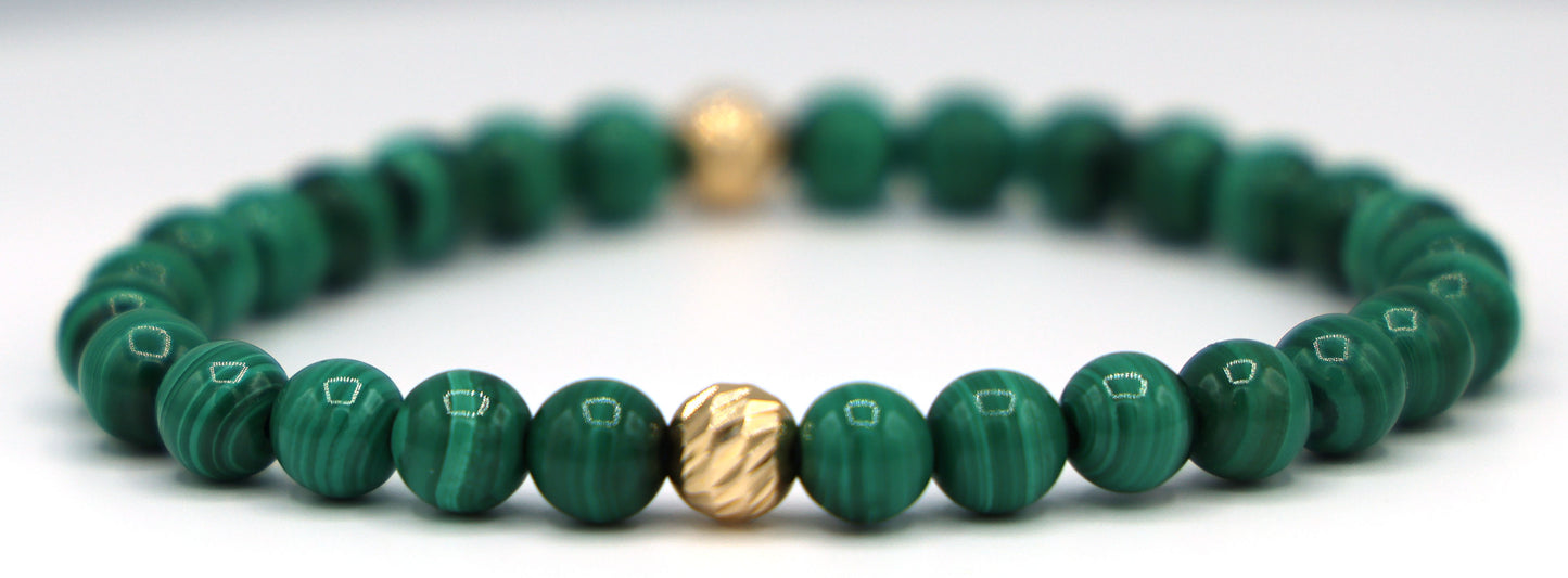 Malachite and 18K Yellow Gold